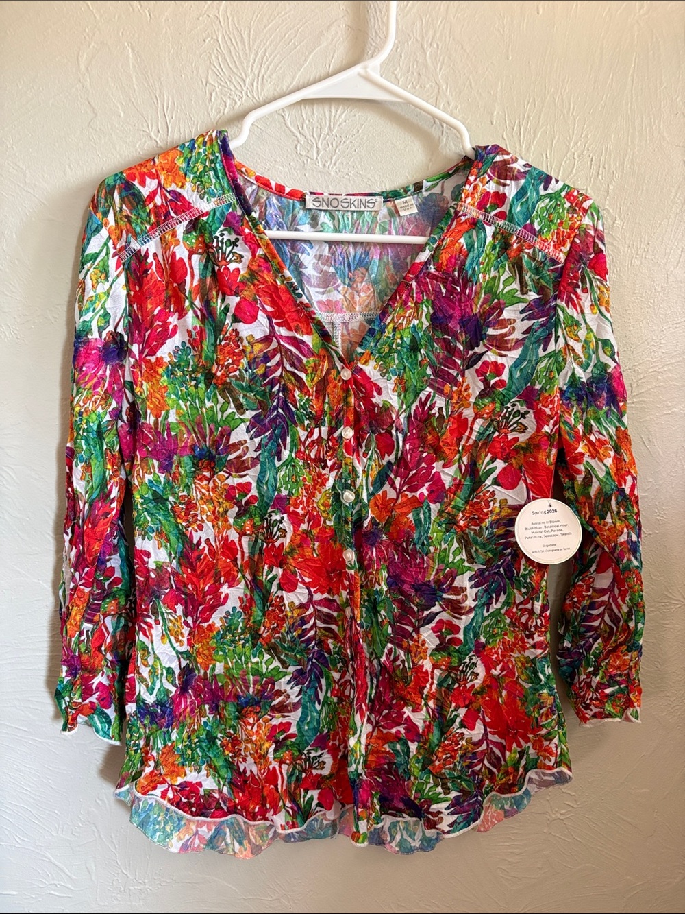 SNO SKINS Multicolor Floral Button-Front Blouse